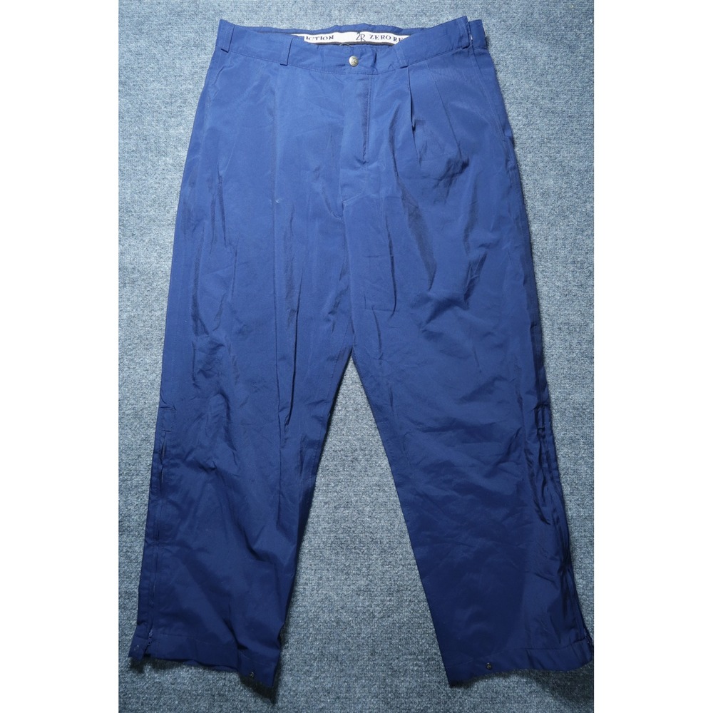 Zero Restriction Mens Golf Rain Pants Navy Blue Waterproof Trousers 34x29